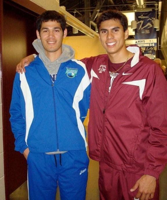 Maverick Track Legends: Roger de la Cruz (left) at Texas A&M-Corpus Christi and Oscar Ramirez (right) at Texas A&M-College Station